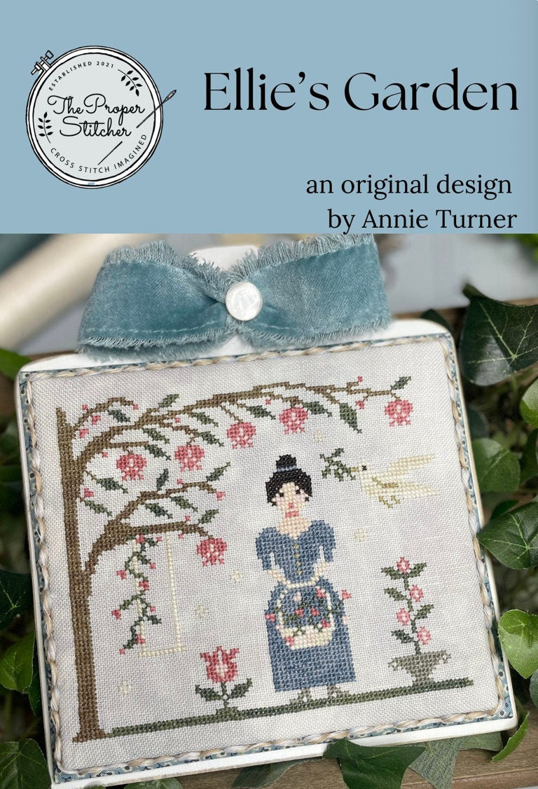 Ellie&#39;s Garden Cross Stitch by Annie Turner of The Proper Stitcher- Paper Pattern