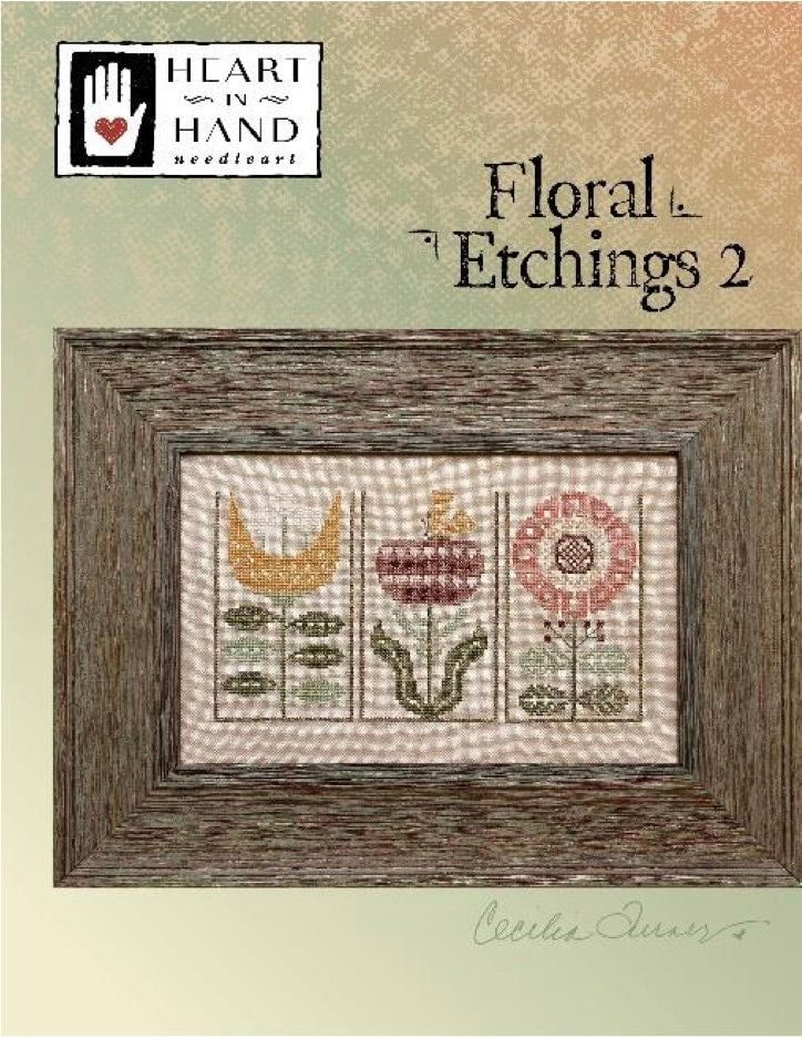 Floral Etchings 2 Cross Stitch by Heart in Hand - Paper Pattern