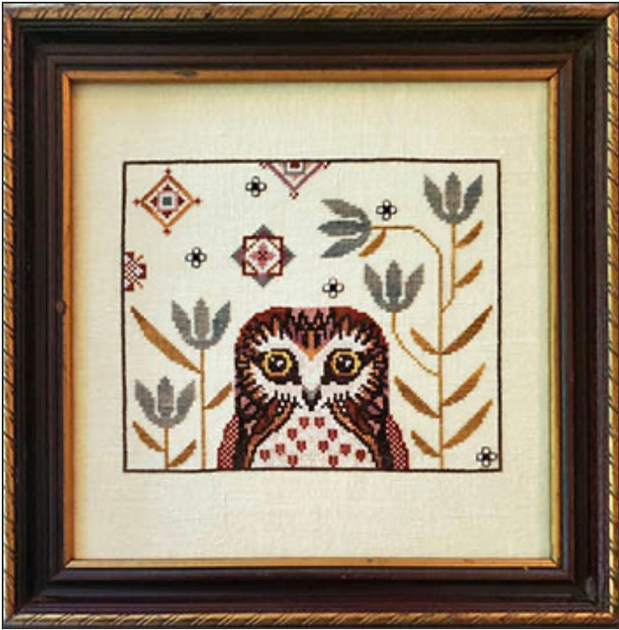 Oona Owl Cross Stitch by The Artsy Housewife - Paper Pattern