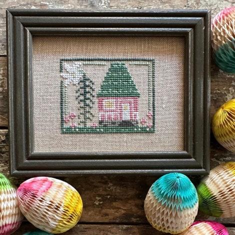 Easter Flower House Cross Stitch by Bent Creek - Paper Pattern