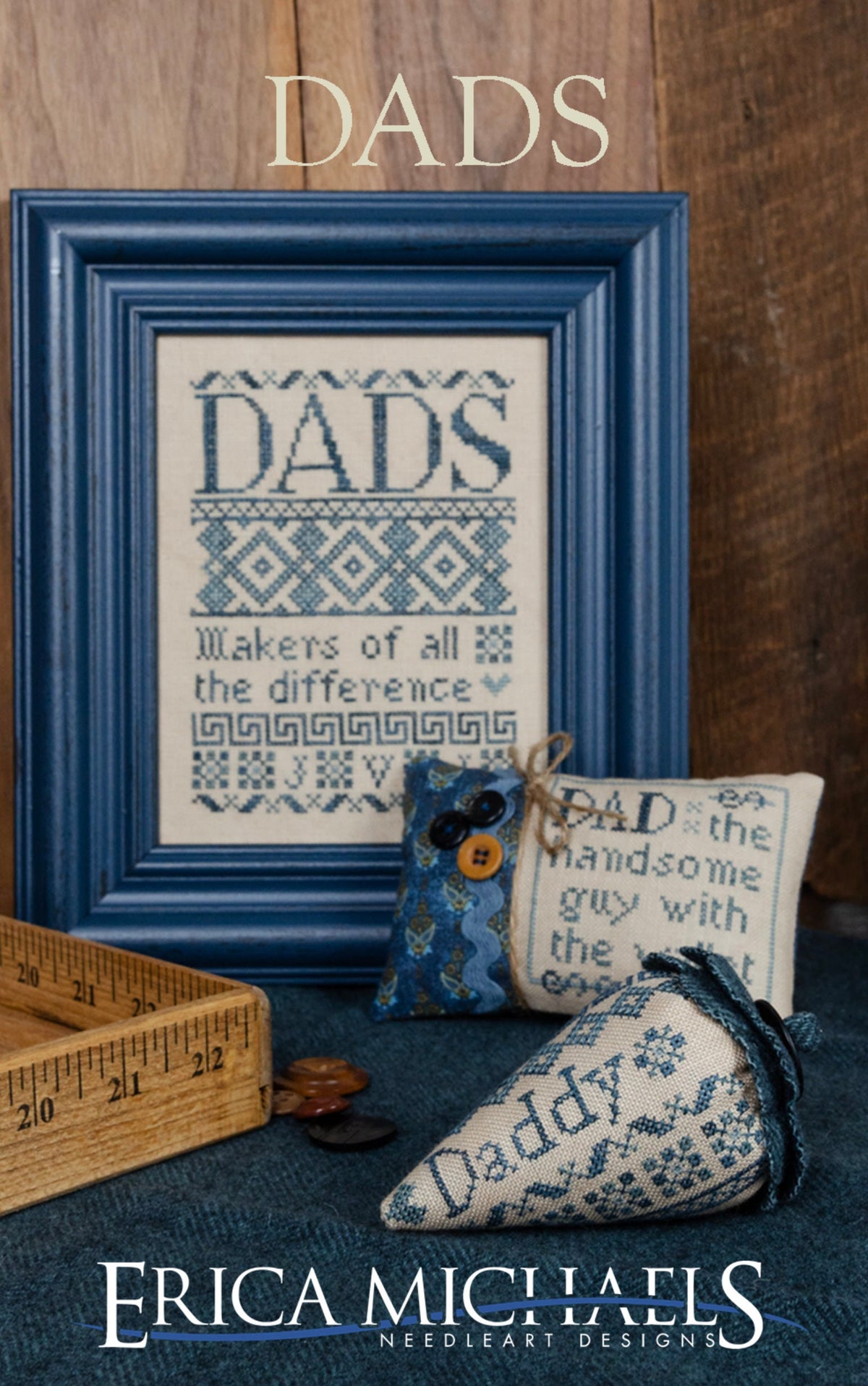 Dads Cross Stitch by Erica Michaels - Paper Pattern