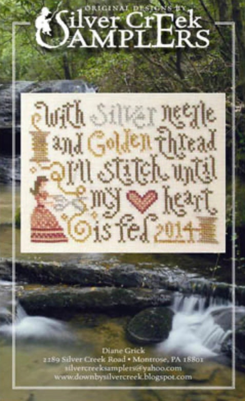 Stitching Feeds My Heart Cross Stitch by Silver Creek Samplers - Paper Pattern