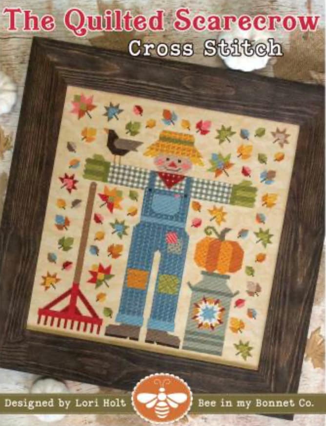 The Quilted Scarecrow Cross Stitch by Lori Holt of Bee in my Bonnet - PAPER Pattern