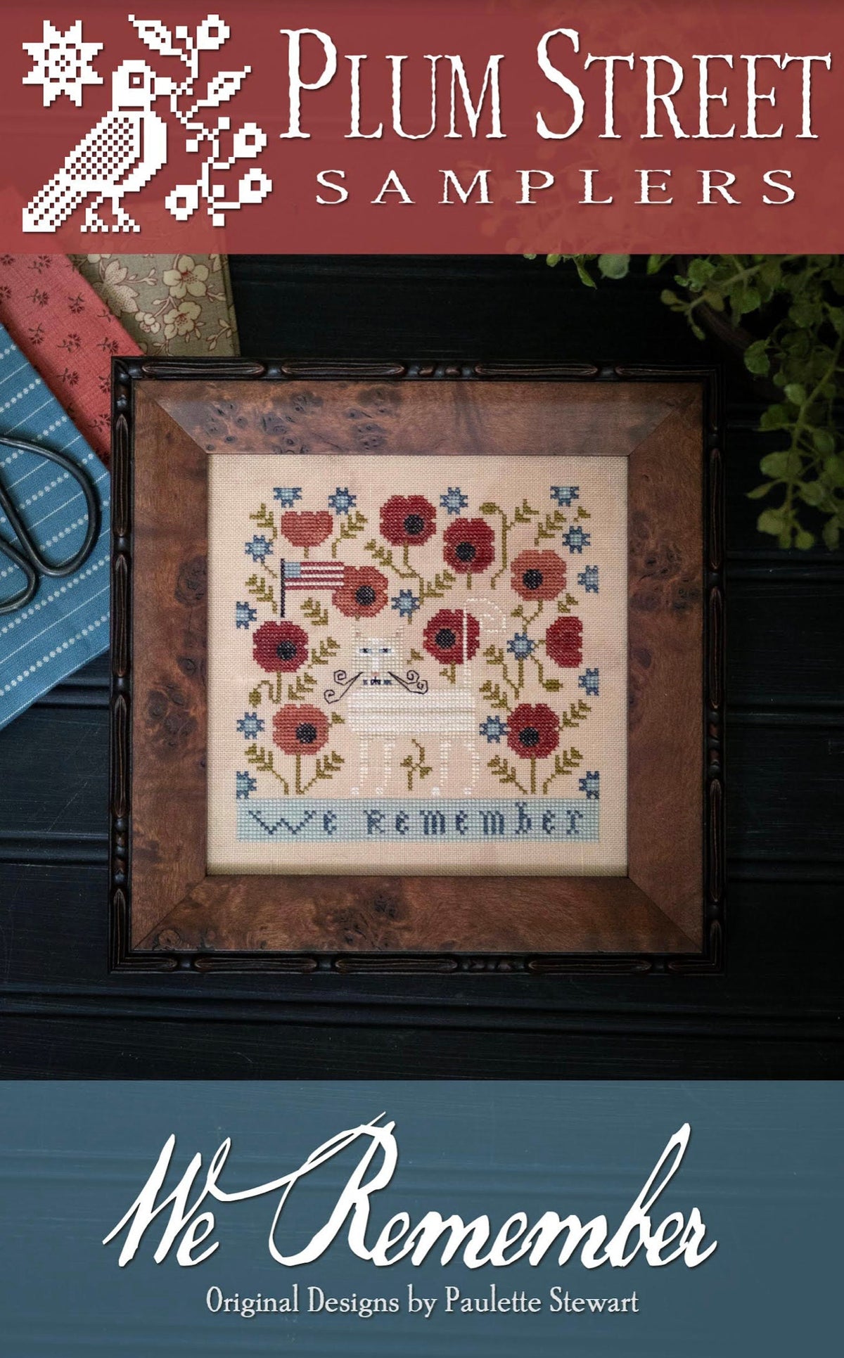 We Remember Cross Stitch By Plum Street Samplers - Paper Pattern