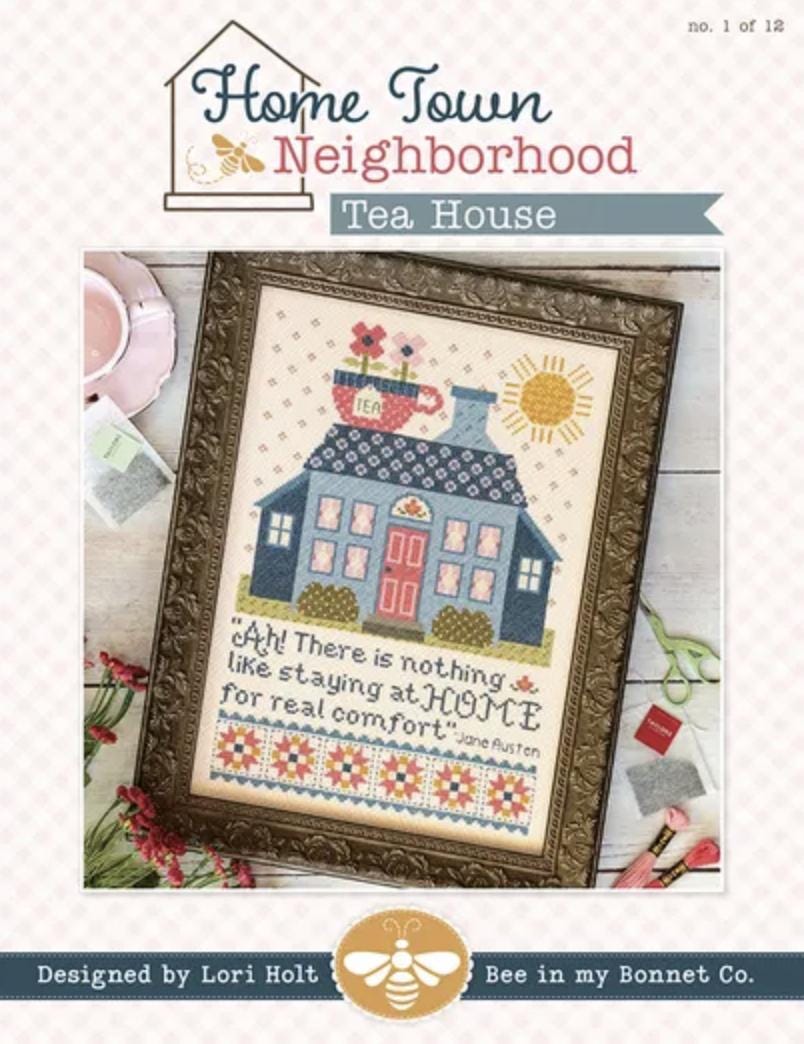 Home Town Neighborhood - Tea House Cross Stitch by Lori Holt of Bee in My Bonnet - PAPER Pattern