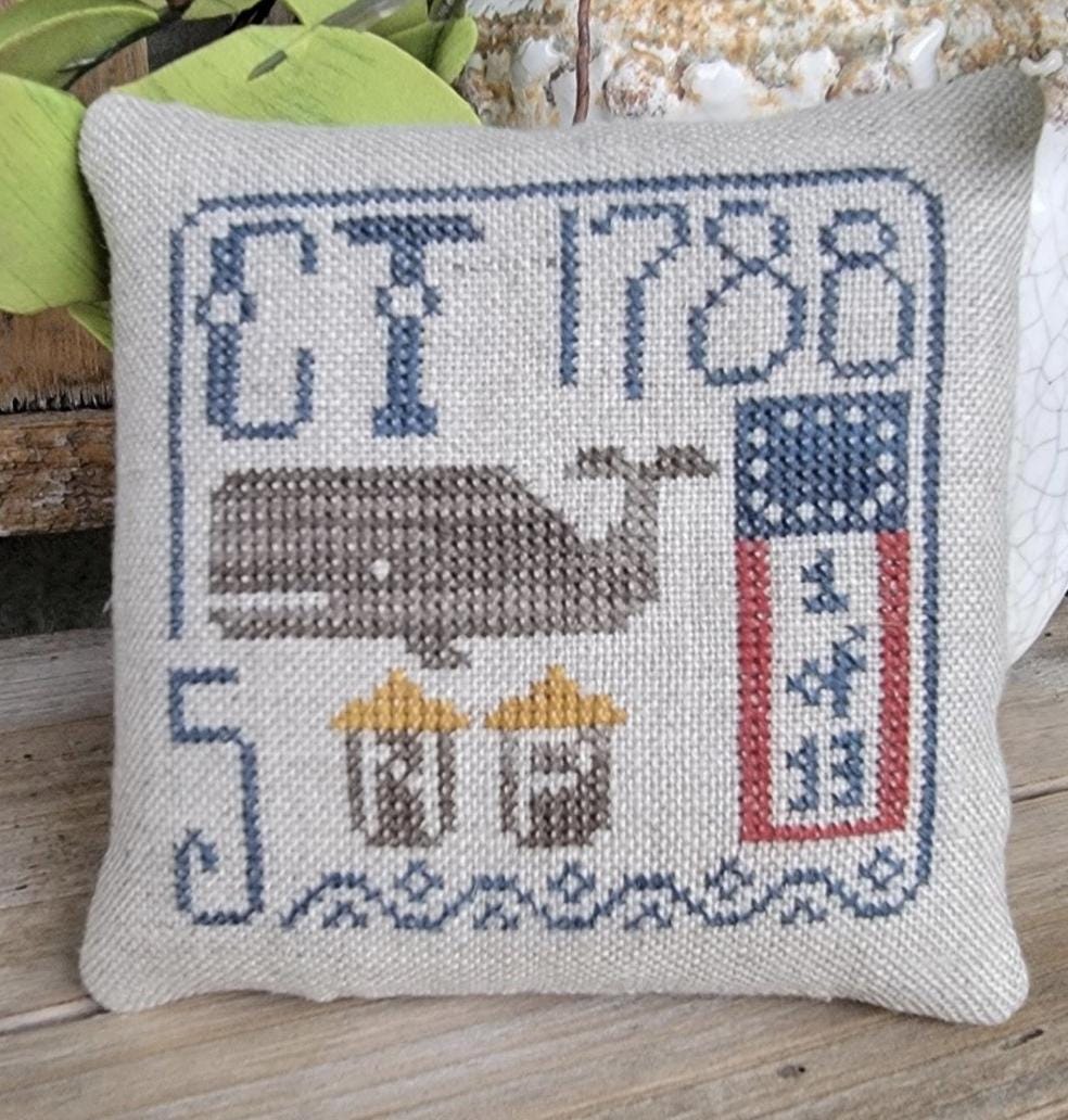 Statehood Splendor Series #10 Connecticut cross stitch by Thread Milk Designs - Paper Pattern