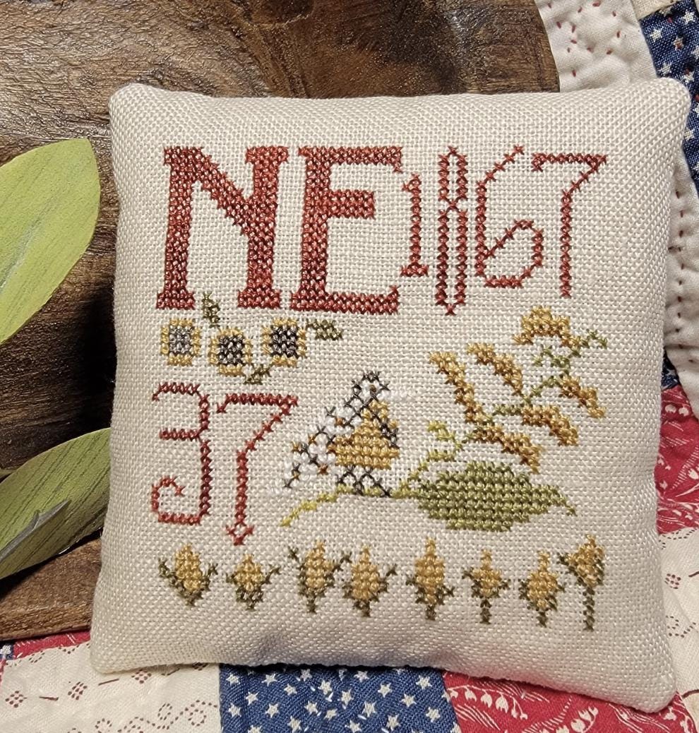 Statehood Splendor Series #45 Nebraska cross stitch by Thread Milk Designs - Paper Pattern