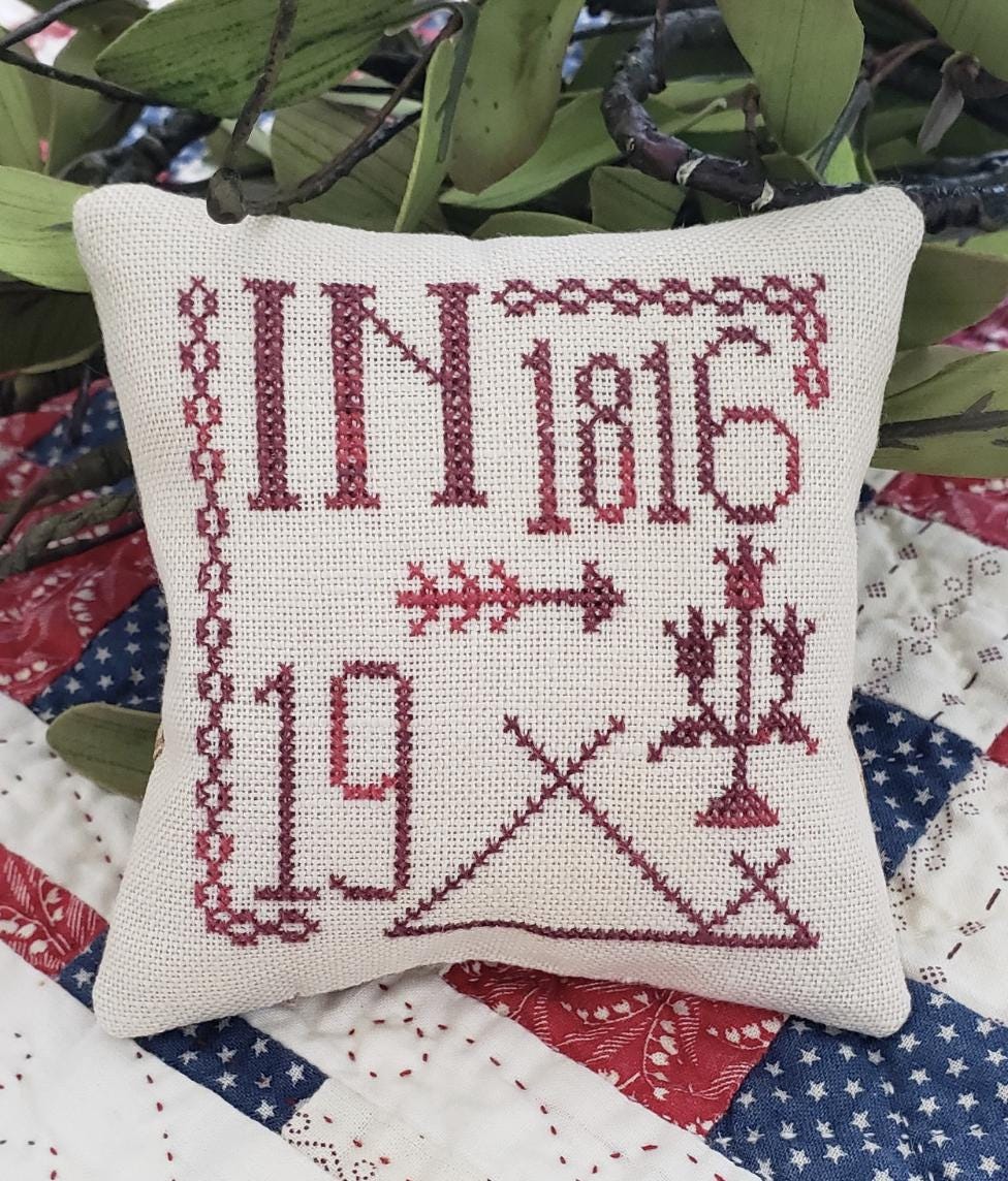 Statehood Splendor Series #21 Indiana cross stitch by Thread Milk Designs - Paper Pattern