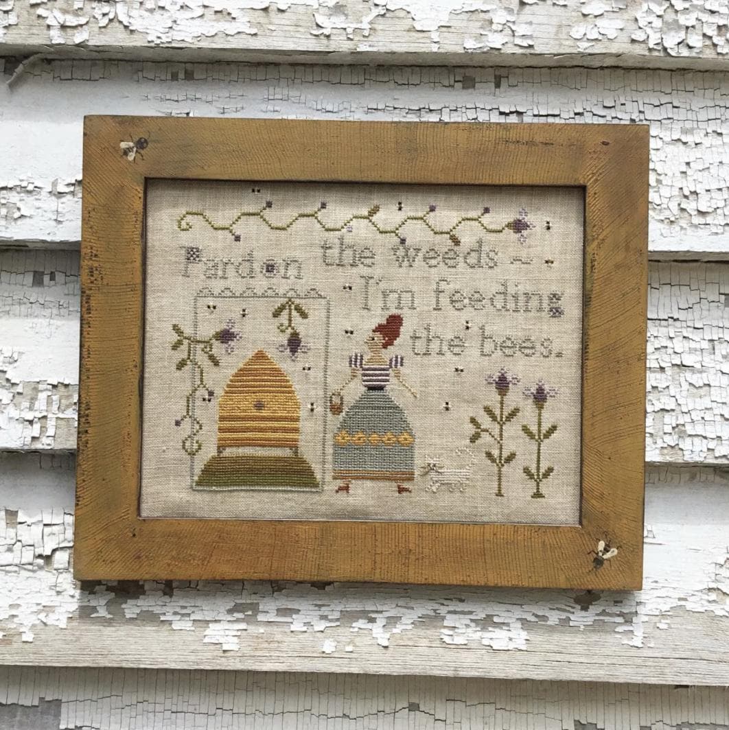 Feeding the Bees Cross Stitch by Notforgotten Farm - Paper Pattern