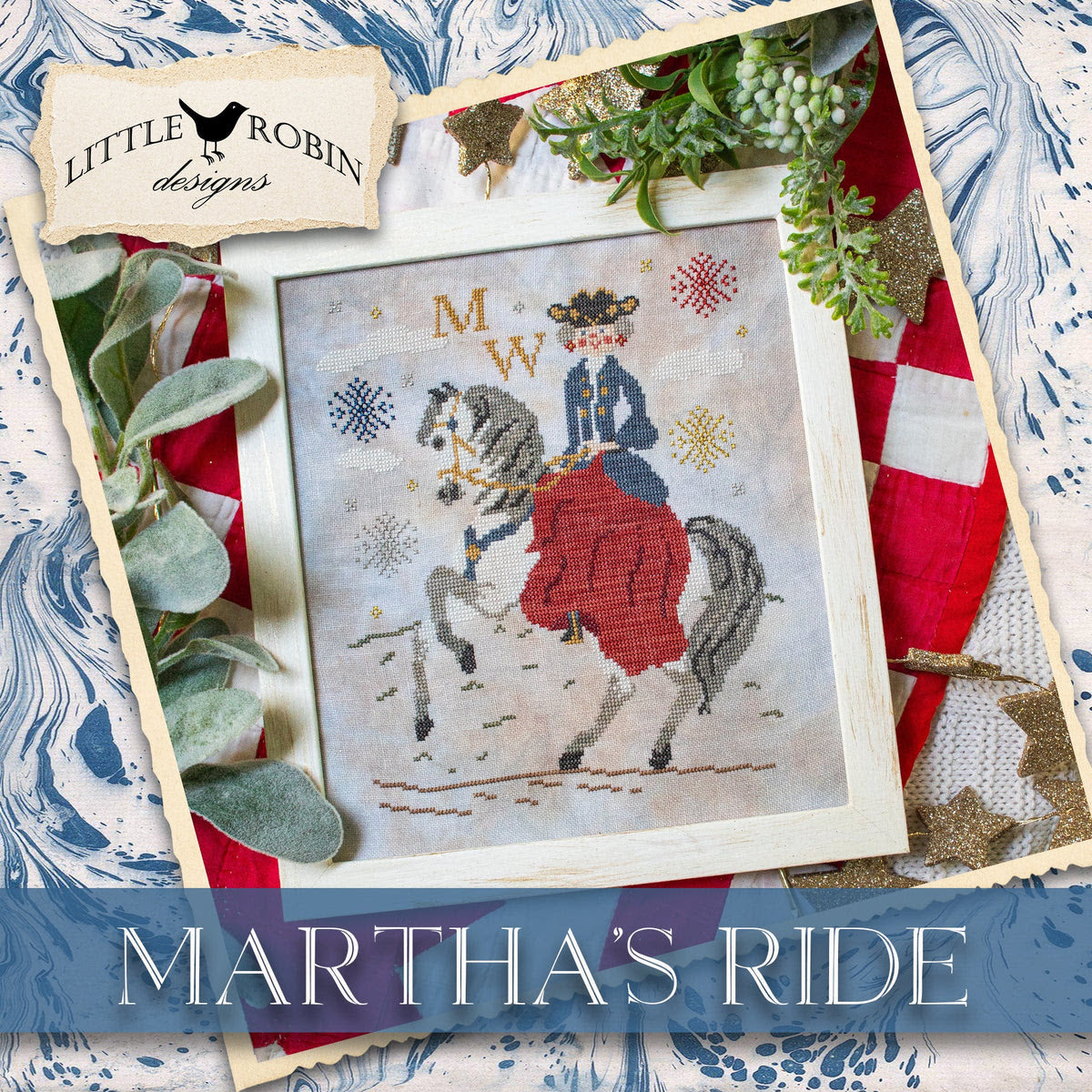 Martha's Ride Cross Stitch by Little Robin Designs - Paper Pattern