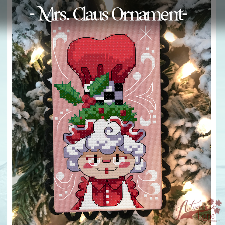 Mrs. Claus Ornament by Autumn Lane Stitchery - Paper Pattern