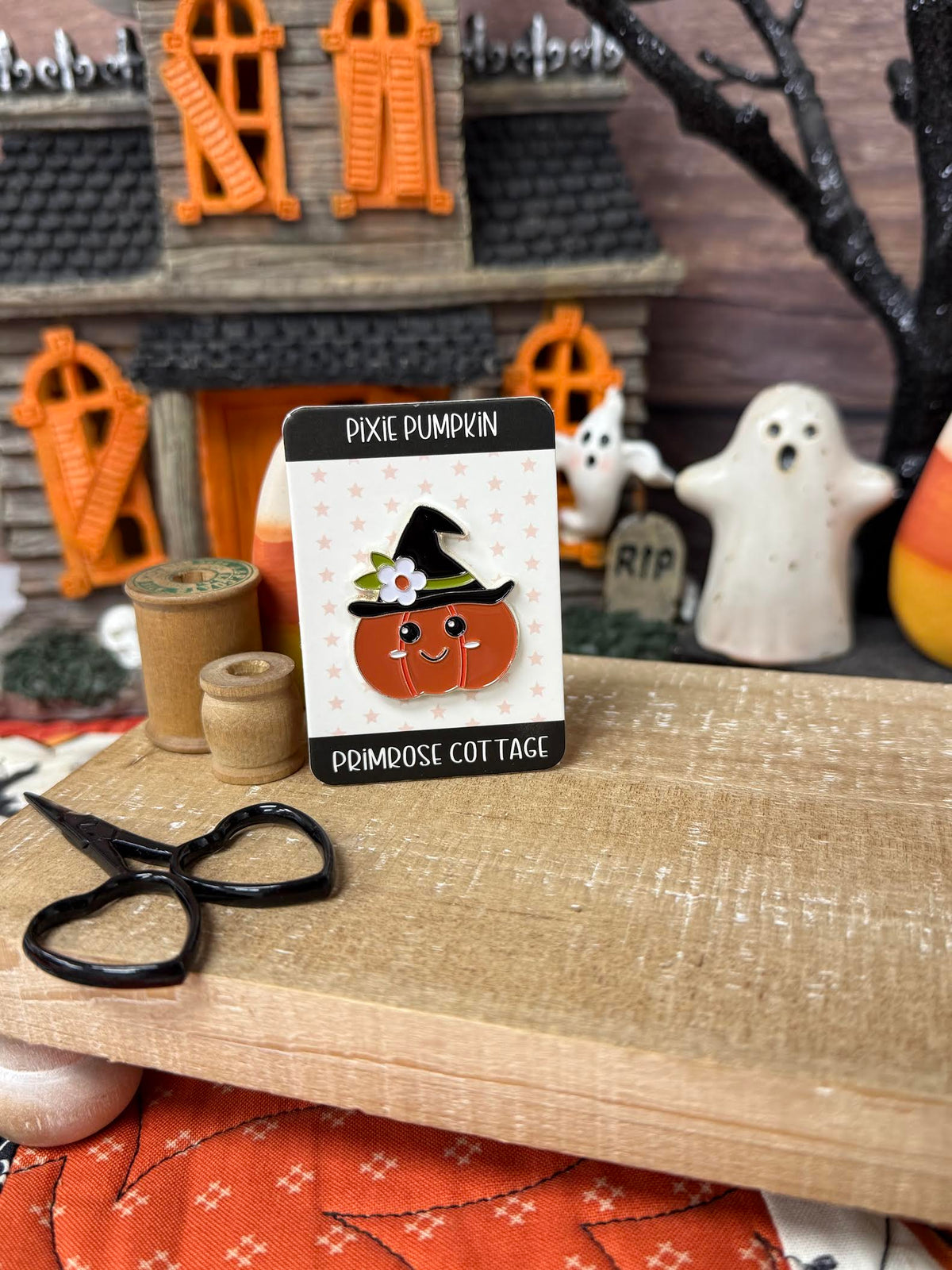 Pixie Pumpkin Needle Minder by Primrose Cottage