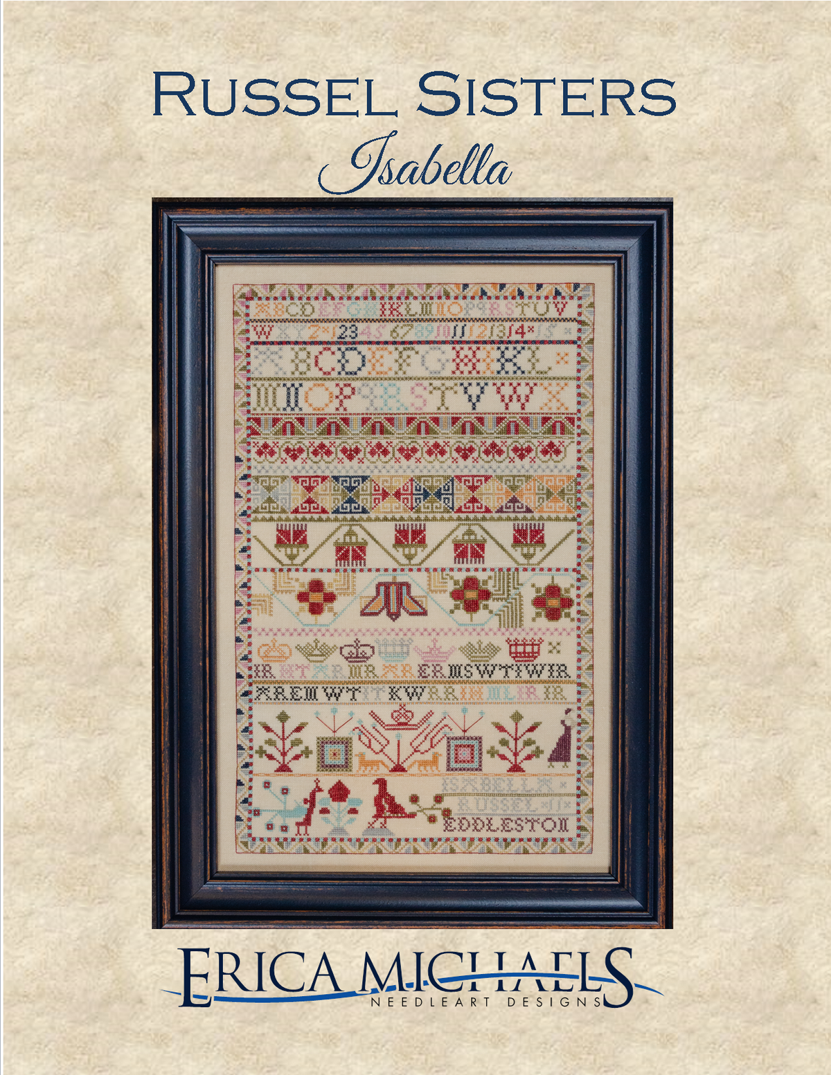 Pre-Order - The Russel Sisters Cross Stitch by Erica Michaels - Paper Pattern