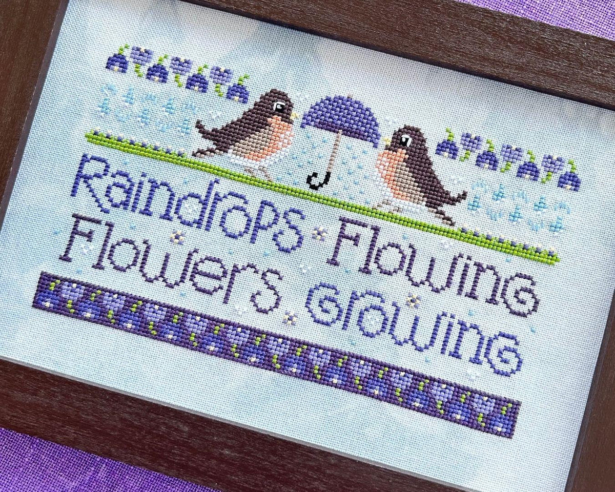 WordyBirds: April Cross Stitch by Sweet Wing Studio - Paper Pattern