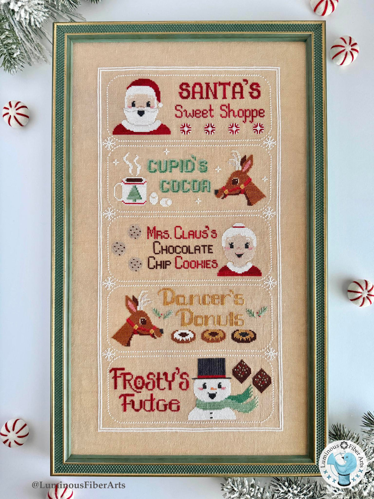 Santa's Sweet Shoppe Cross Stitch by Luminous Fiber Arts - Paper Pattern