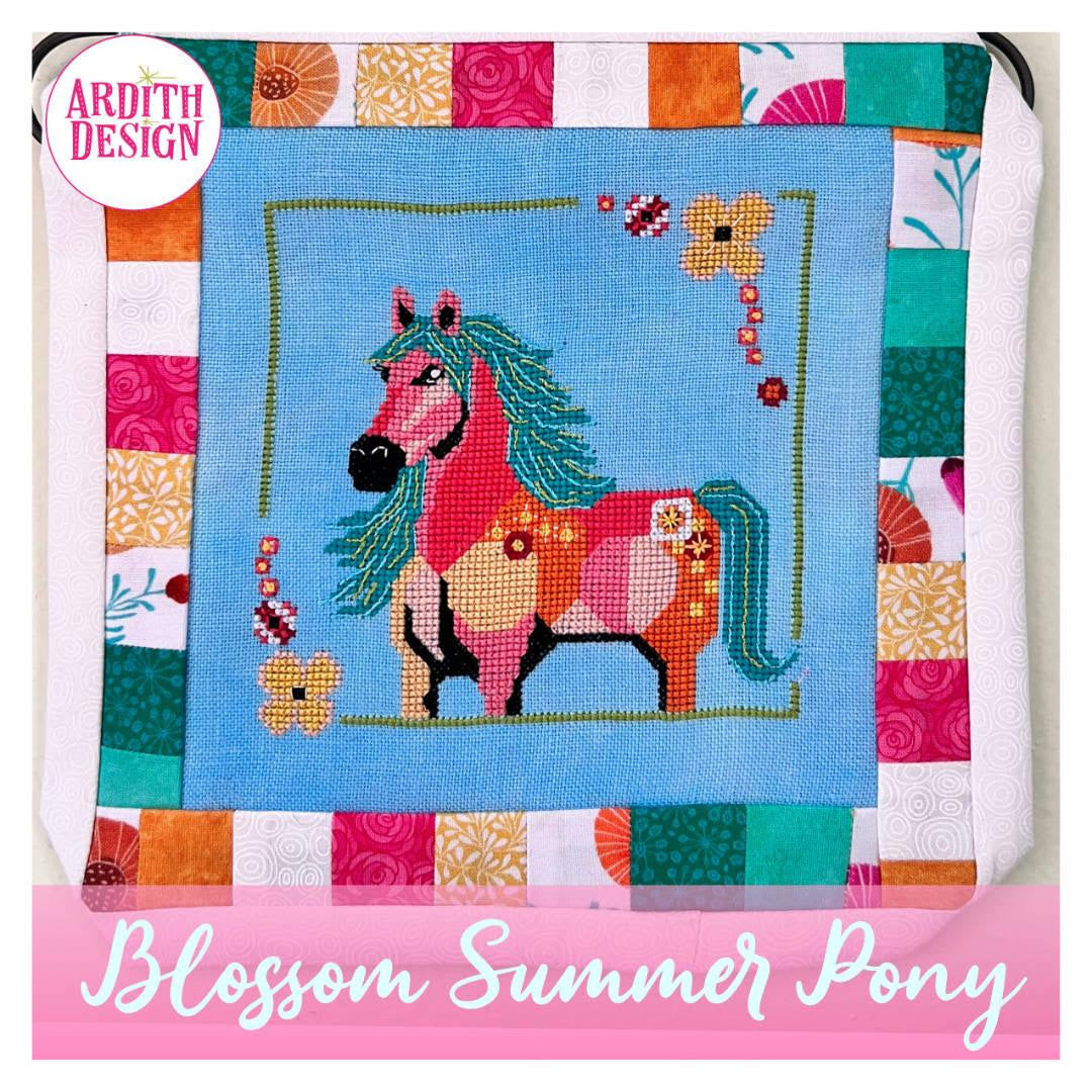 Pre-Order - Blossom Summer Pony Cross Stitch by Ardith Design - Paper Pattern