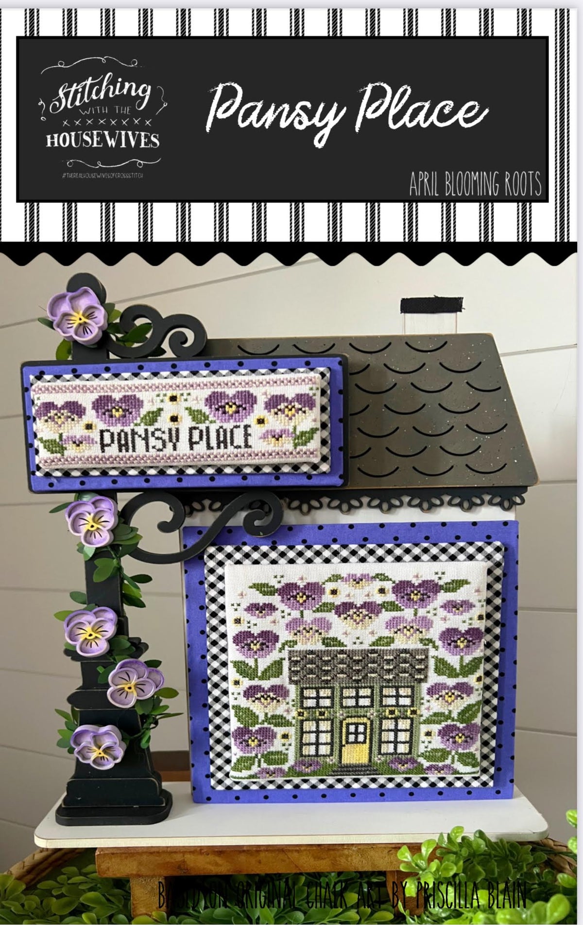 Pansy Place by Stitching With The Housewives Cross Stitch - Paper Pattern