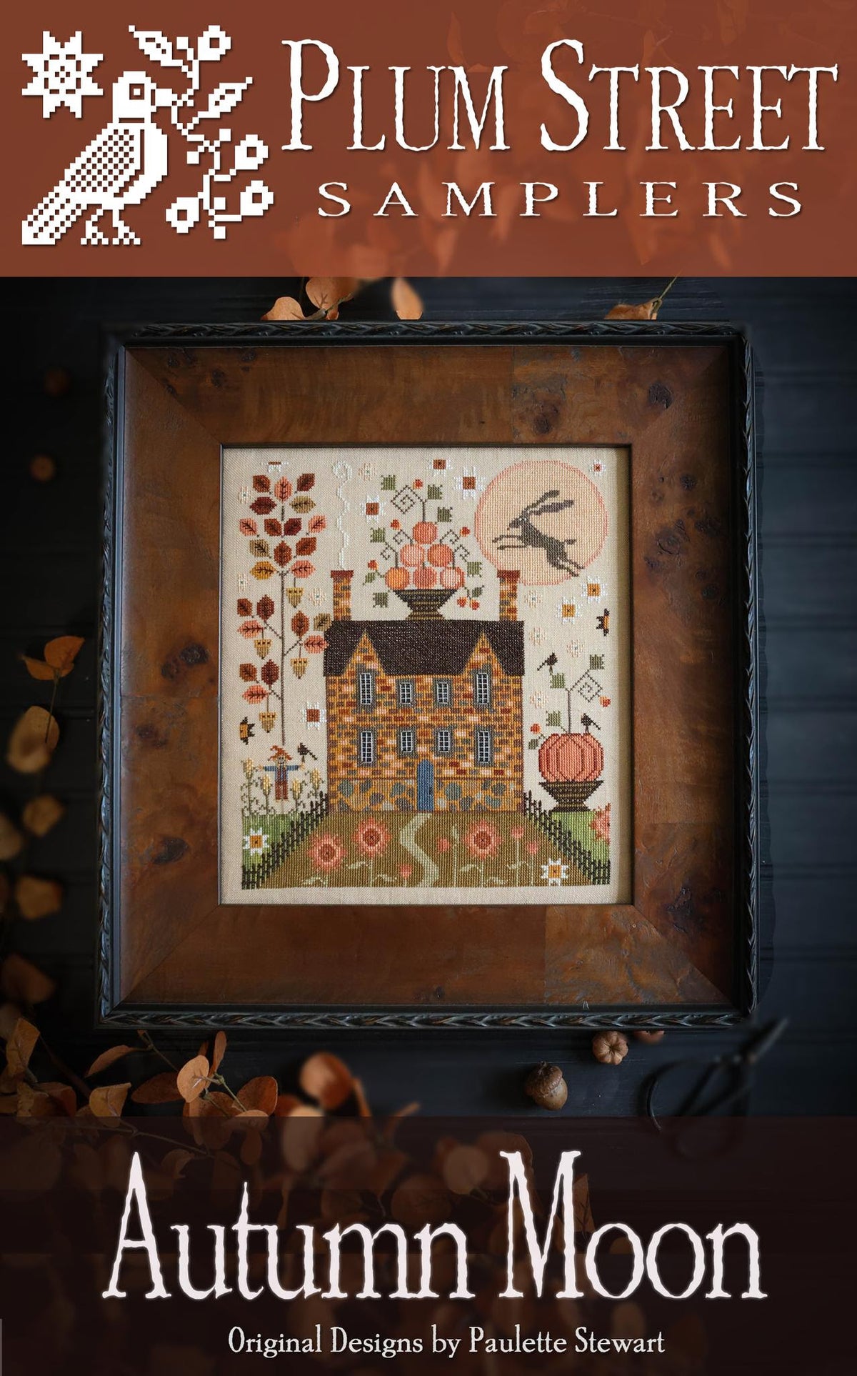 Autumn Moon Cross Stitch by Plum Street Samplers - Paper Pattern