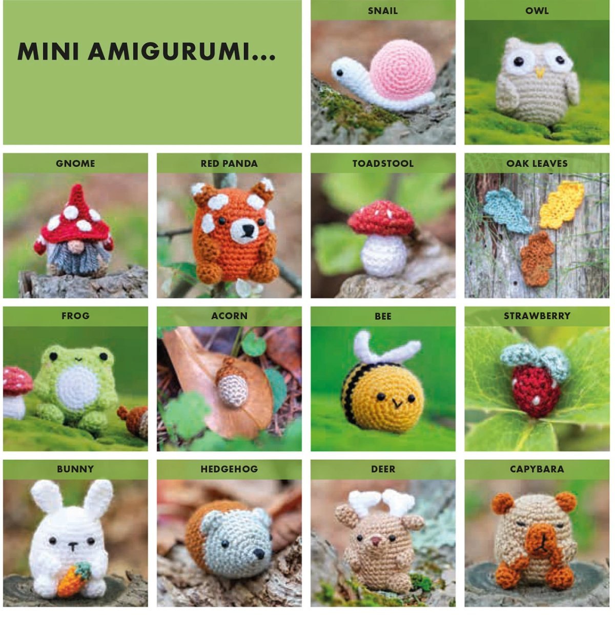 Mini Amigurumi Woodland Crochet Book by Julia Chiang - Paper Pattern