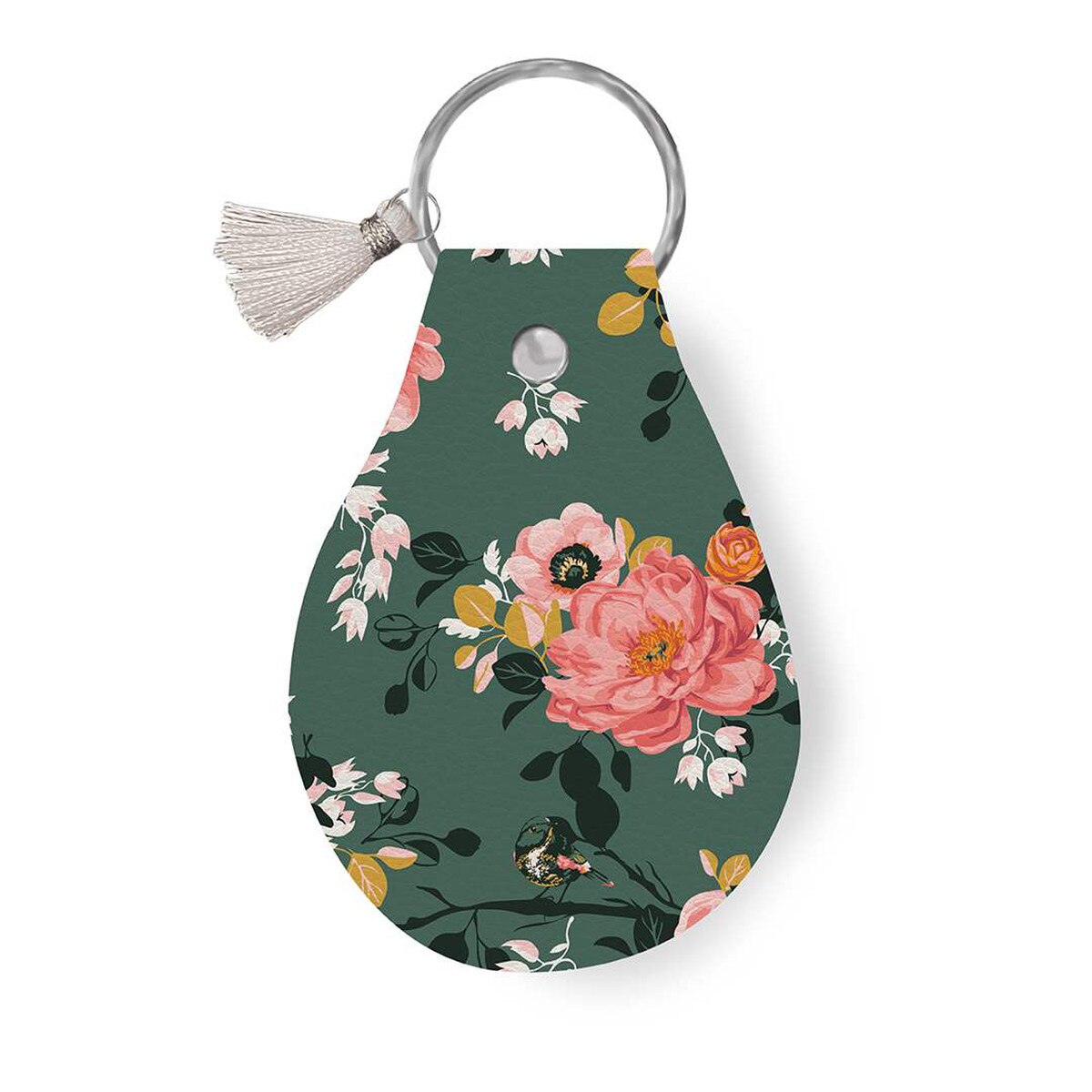 Leather Circle Keychain