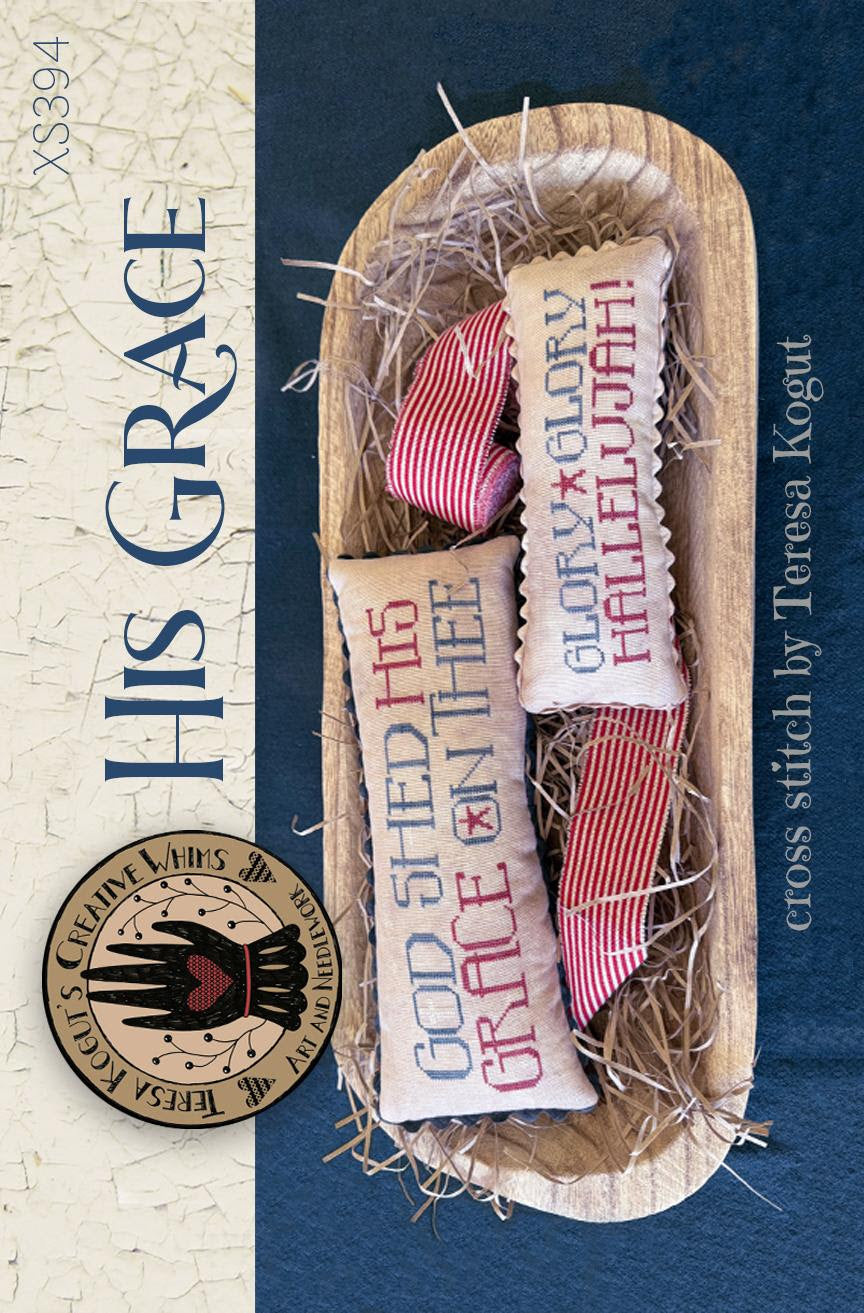 His Grace Cross Stitch by Teresa Kogut - Paper Pattern