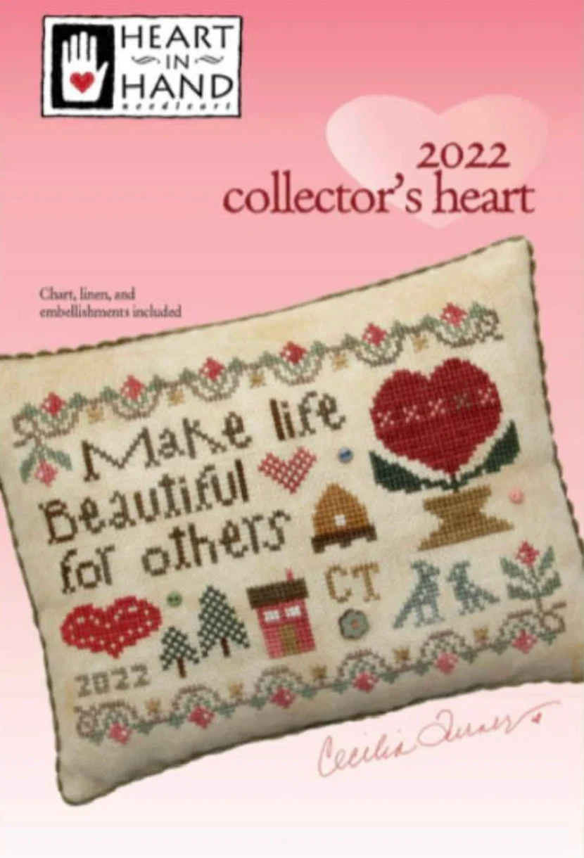 2022 Collector&#39;s Heart Cross Stitch KIT by Heart in Hand - Paper Pattern