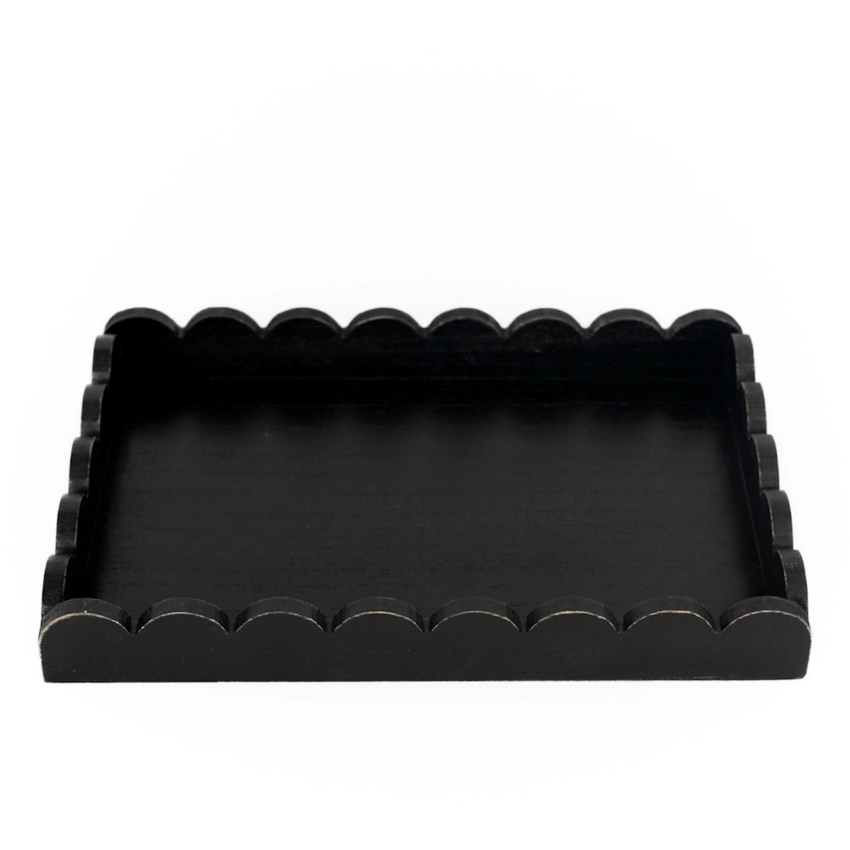 Wood Scallop Tray - 13x9x2
