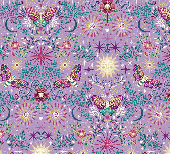 Luna | MU-072-L | Night Garden - Purple