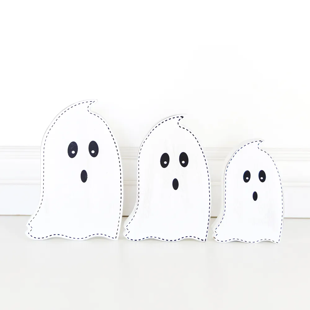 Ghosts (set of 3) | The Adams Family Collection | 5x8, 5x7, 4x6x1 wood cutout ghosts set of three | 50293