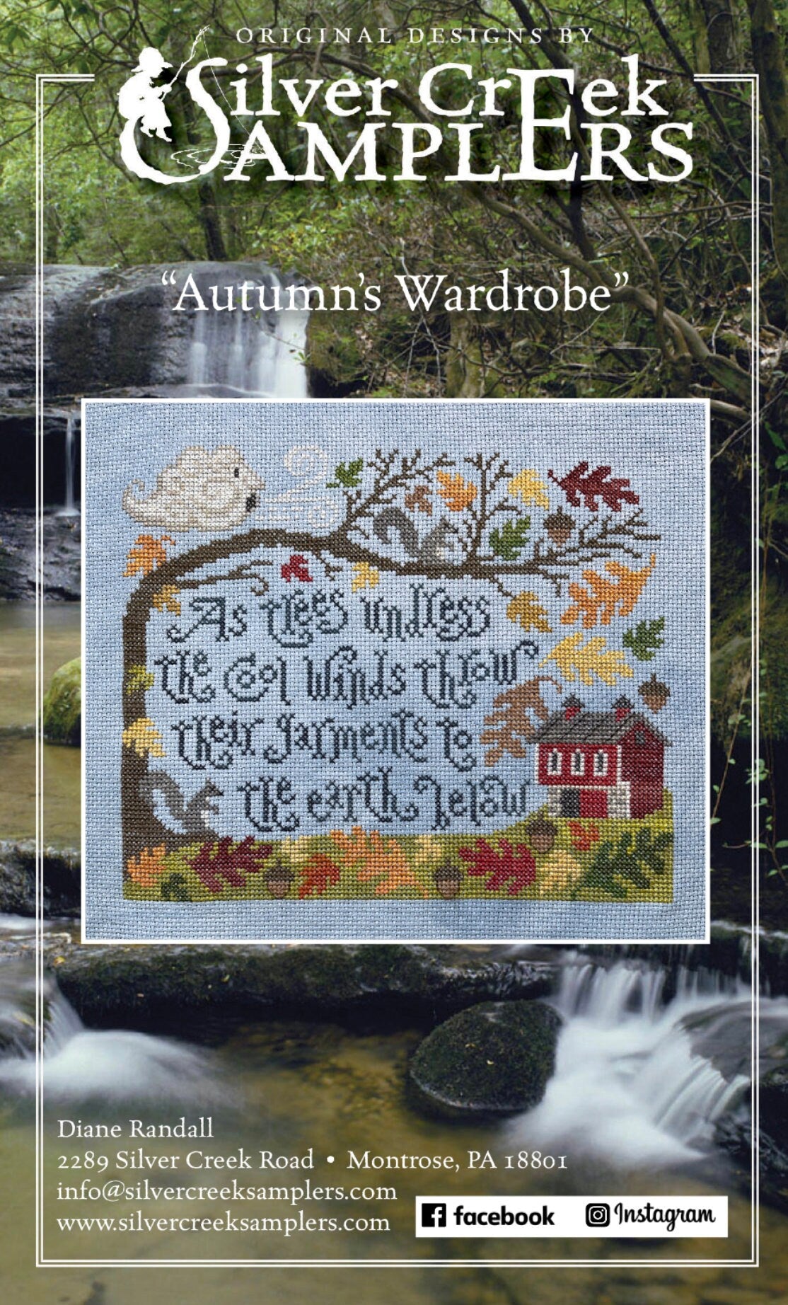 Autumn&#39;s Wardrobe Cross Stitch by Silver Creek Samplers - Paper Pattern