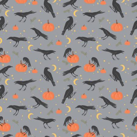 Sophisticated Halloween | C14621 | Vintage Crows - Fog