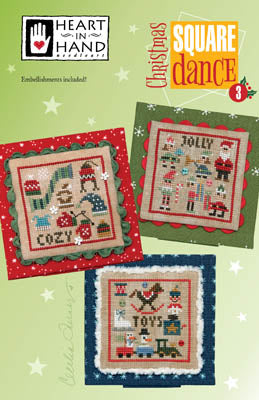 Christmas Square Dance 3 Cross Stitch by Heart in Hand - Paper Pattern