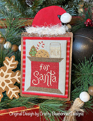 Cookies for Santa Spool Cross Stitch by Crafty Bluebonnet - Paper Pattern