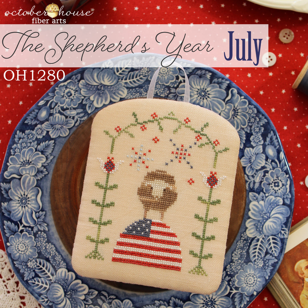 Pre-Order - The Shepherd&#39;s Year: July Cross Stitch by October House Fiber Arts - Paper Pattern