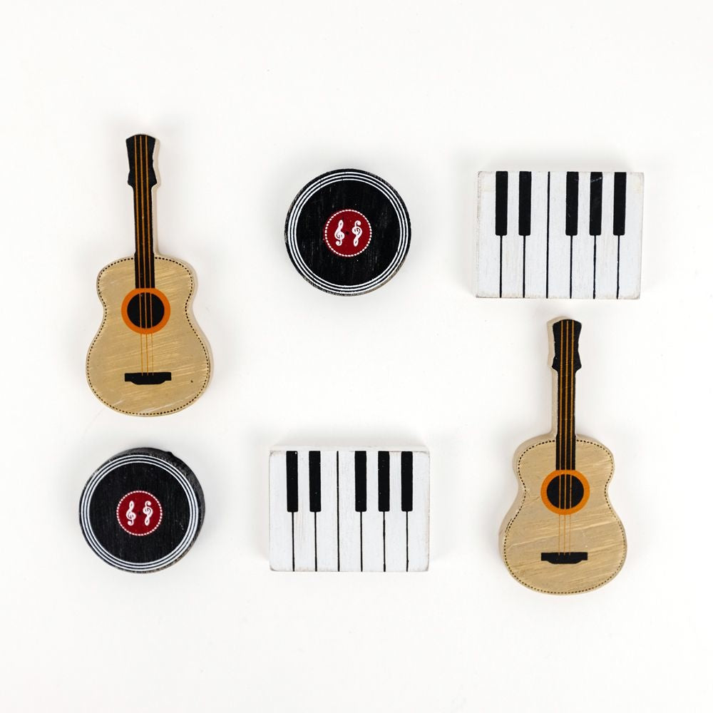 Music | Letterboard Collection | 4x2x.25 wood shapes set of six | 15483
