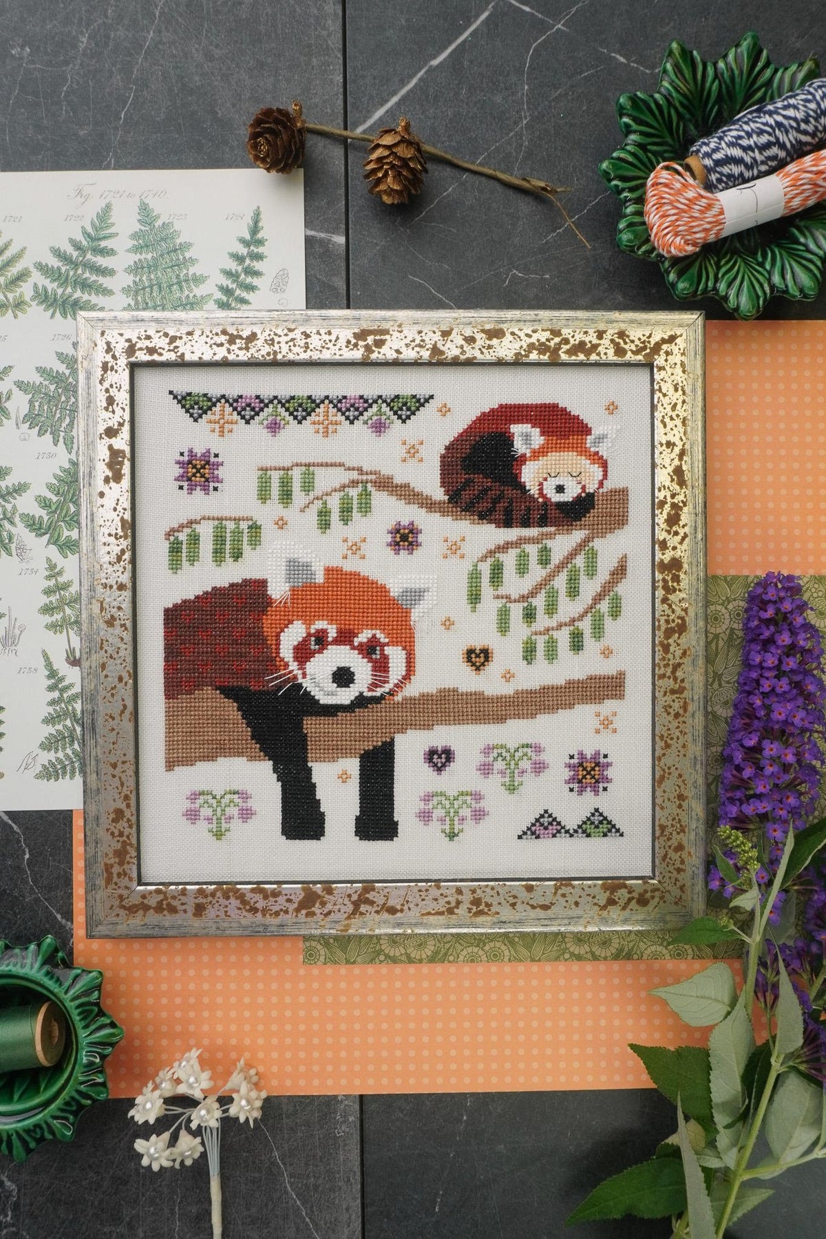 PRE-ORDER - Red Panda Cross Stitch by Lindy Stitches - Paper Pattern