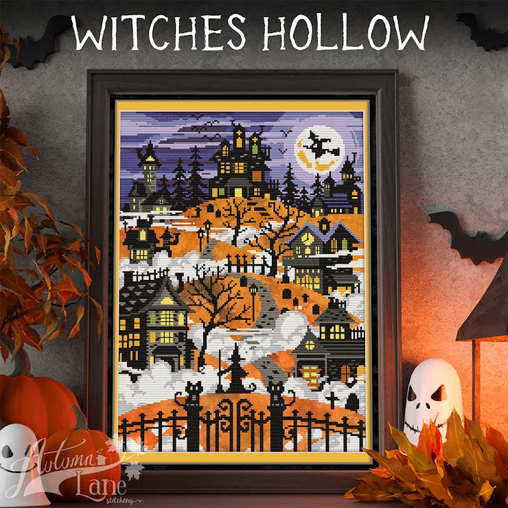 Pre-Order - Witches Hollow Cross Stitch by Autumn Lane Stitchery - Paper Pattern