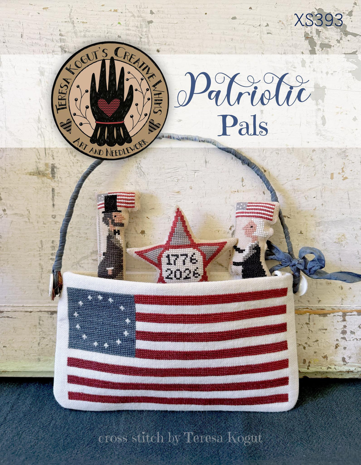 Patriotic Pals Cross Stitch by Teresa Kogut - Paper Pattern