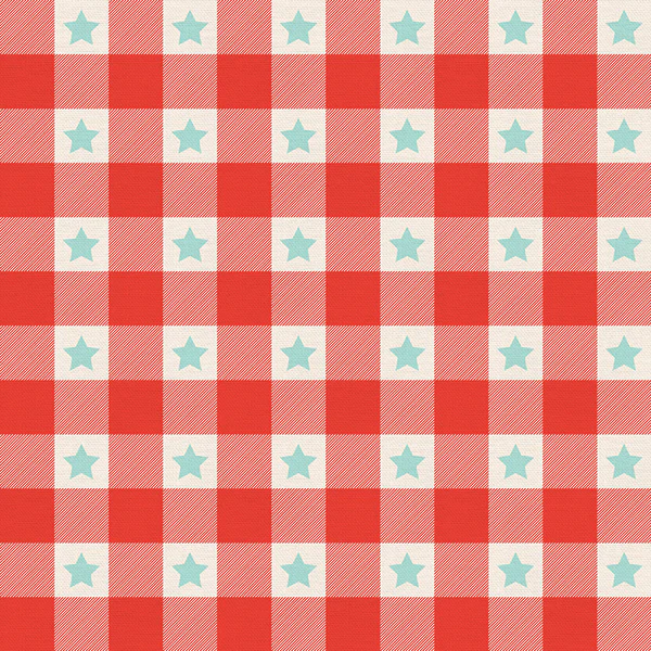 Stars & Stripes | 120-3342 | Star Gingham - Red