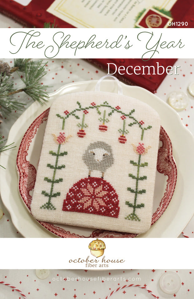 The Shepherd&#39;s Year: December Cross Stitch by October House Fiber Arts - Paper Pattern