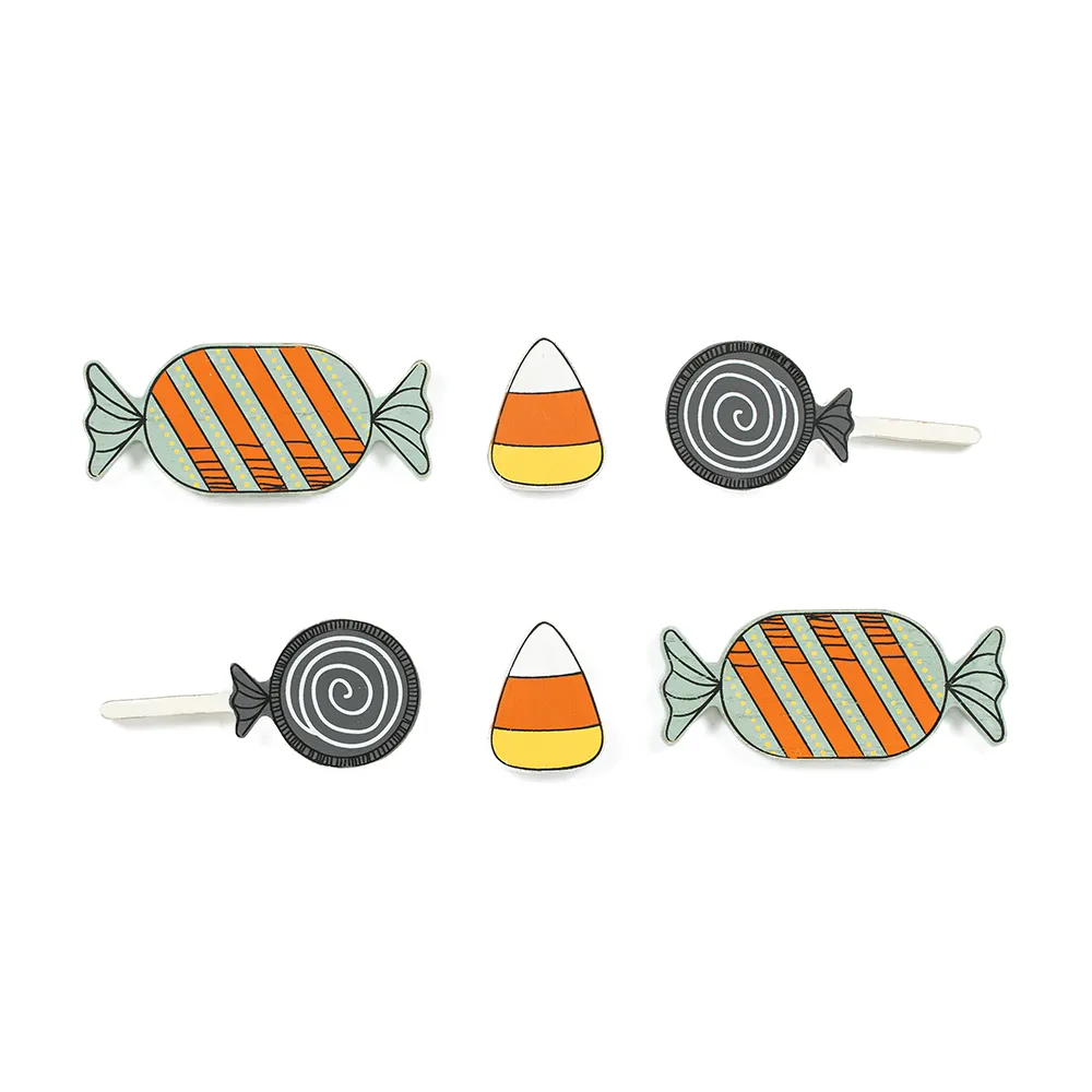 Candy | Sweet &amp; Spooky Collection | 4x2x.25 wood shape set of 6 | 55332