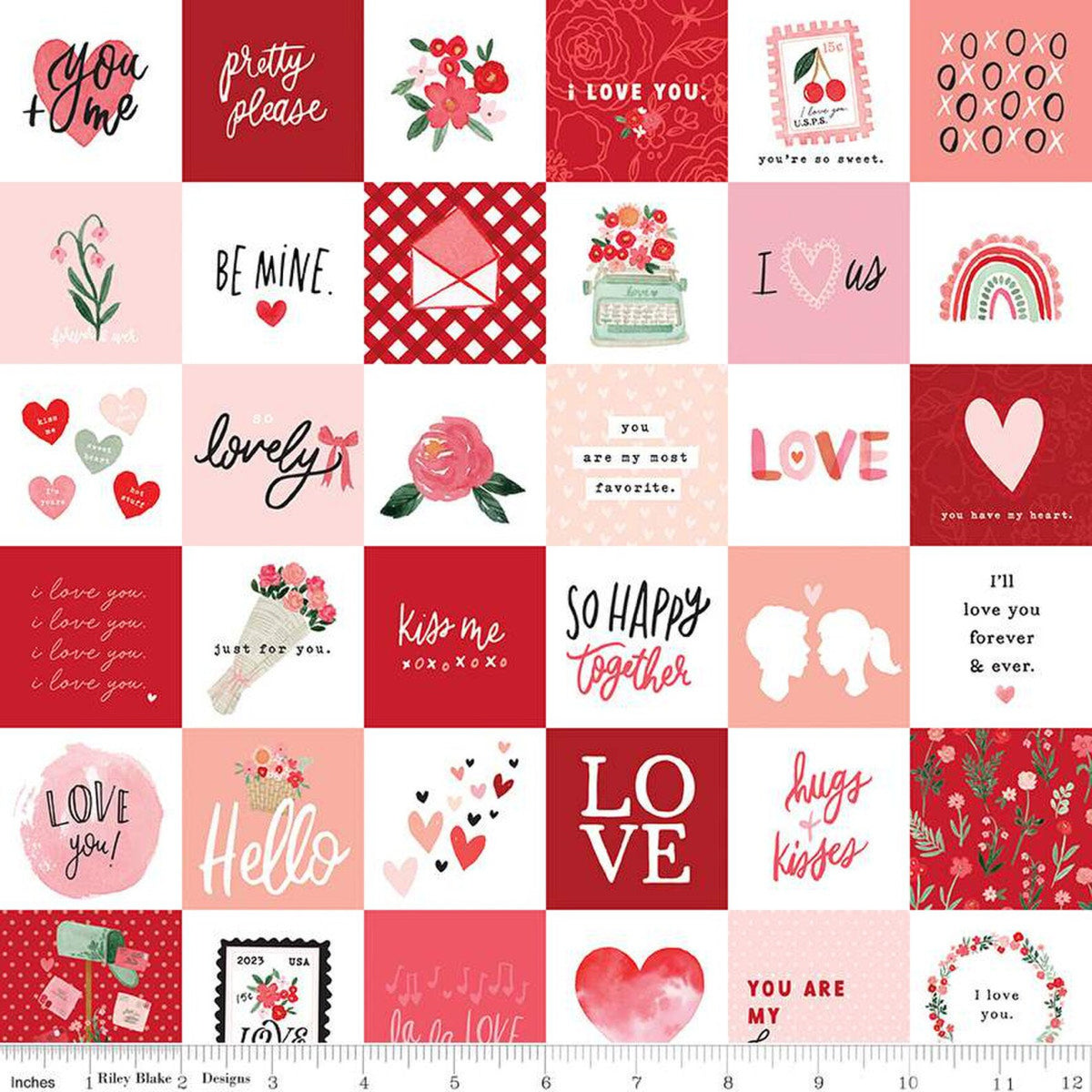 My Valentine | C14156 | Squares - Red