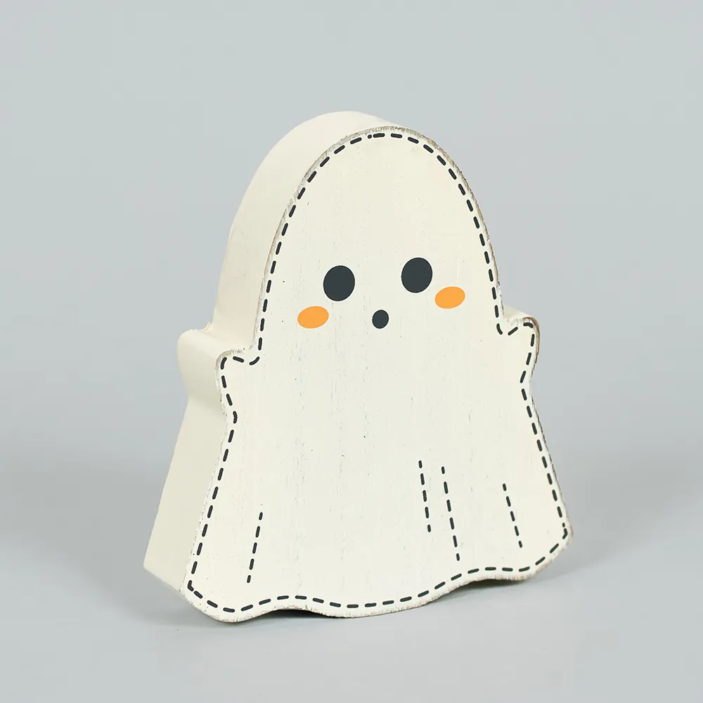 Ghost | Spookable Collection | 5x5x1 chunky wood shape | 50534