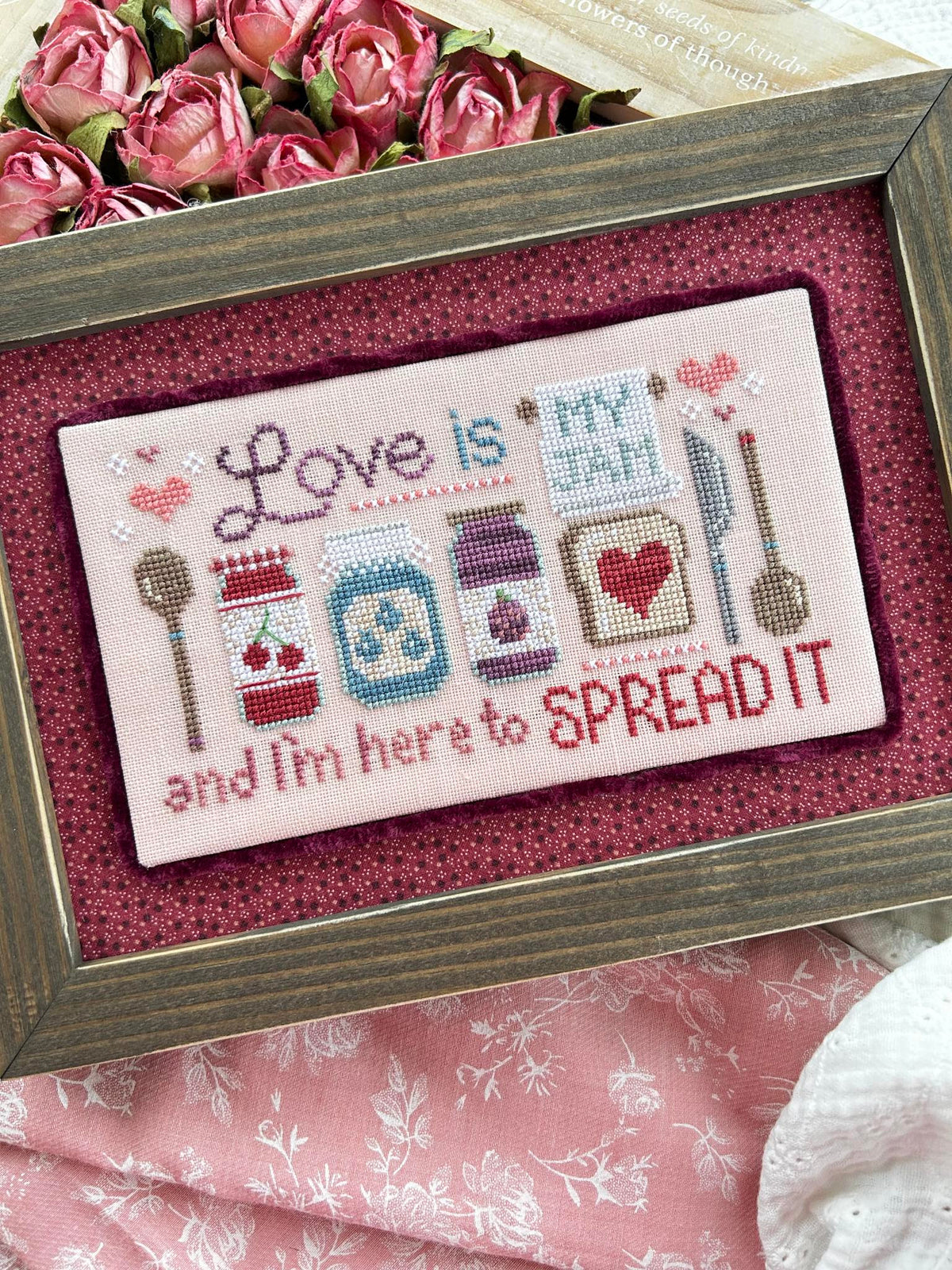 Love is My Jam Cross Stitch by Sweet Wing Studio - Paper Pattern