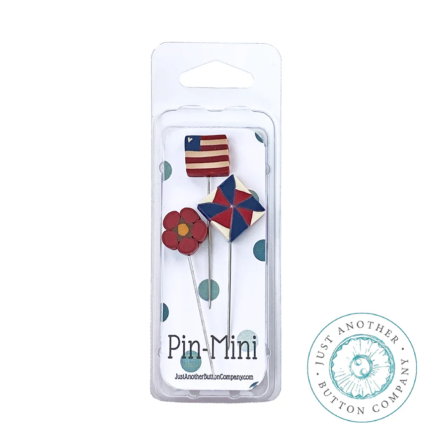 Pin-Mini: Patriotic Pinwheel by Just Another Button Company