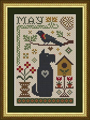 Scottie May Dog Cross Stitch by Happiness is Heartmade - Paper Pattern
