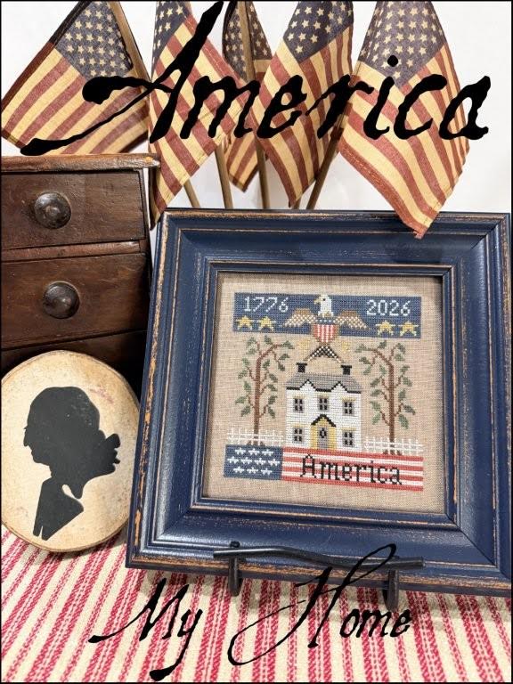 America My Home Cross Stitch by The Scarlett House - Paper Pattern