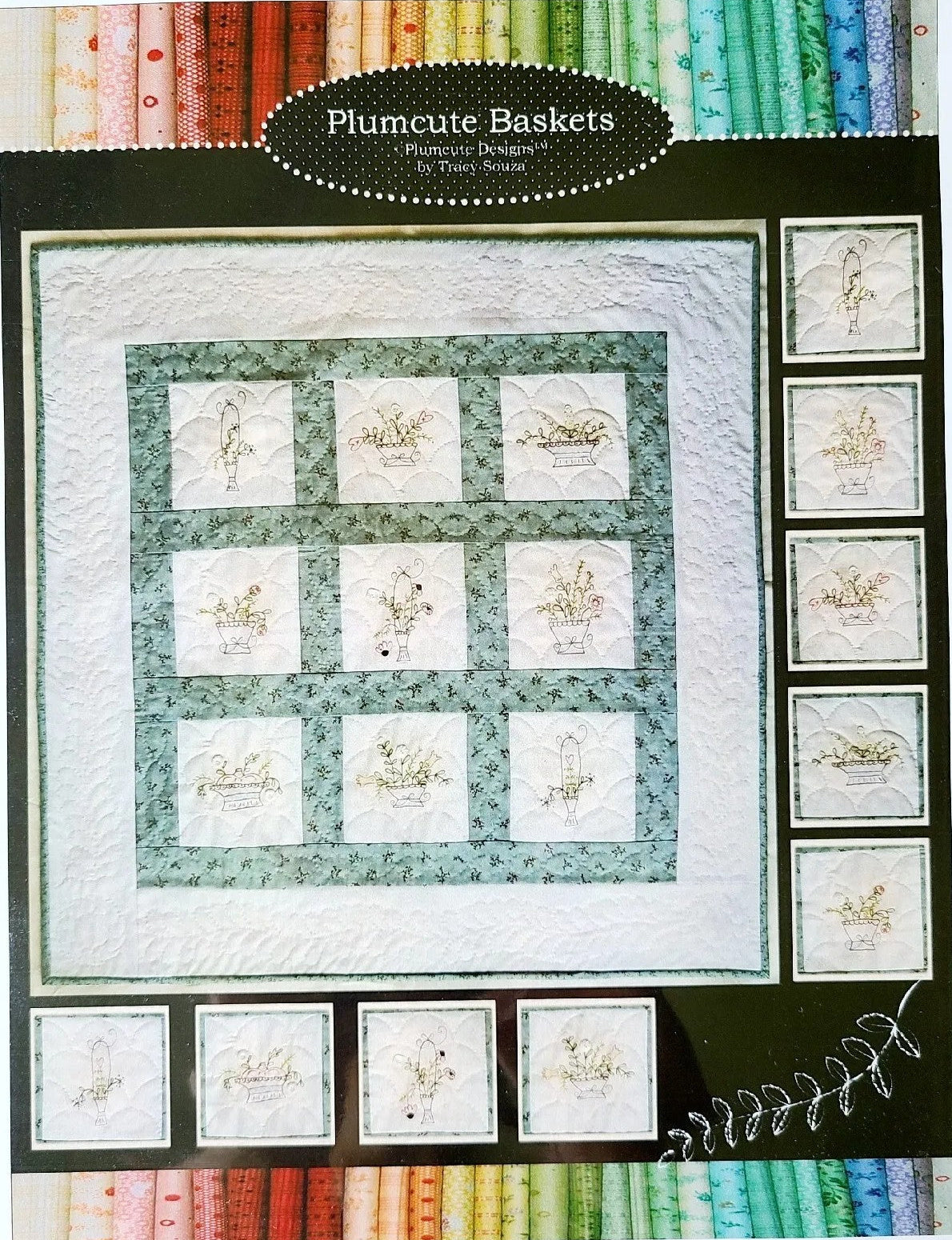 Plumcute Baskets Embroidery by Plumcute Designs - Paper Pattern