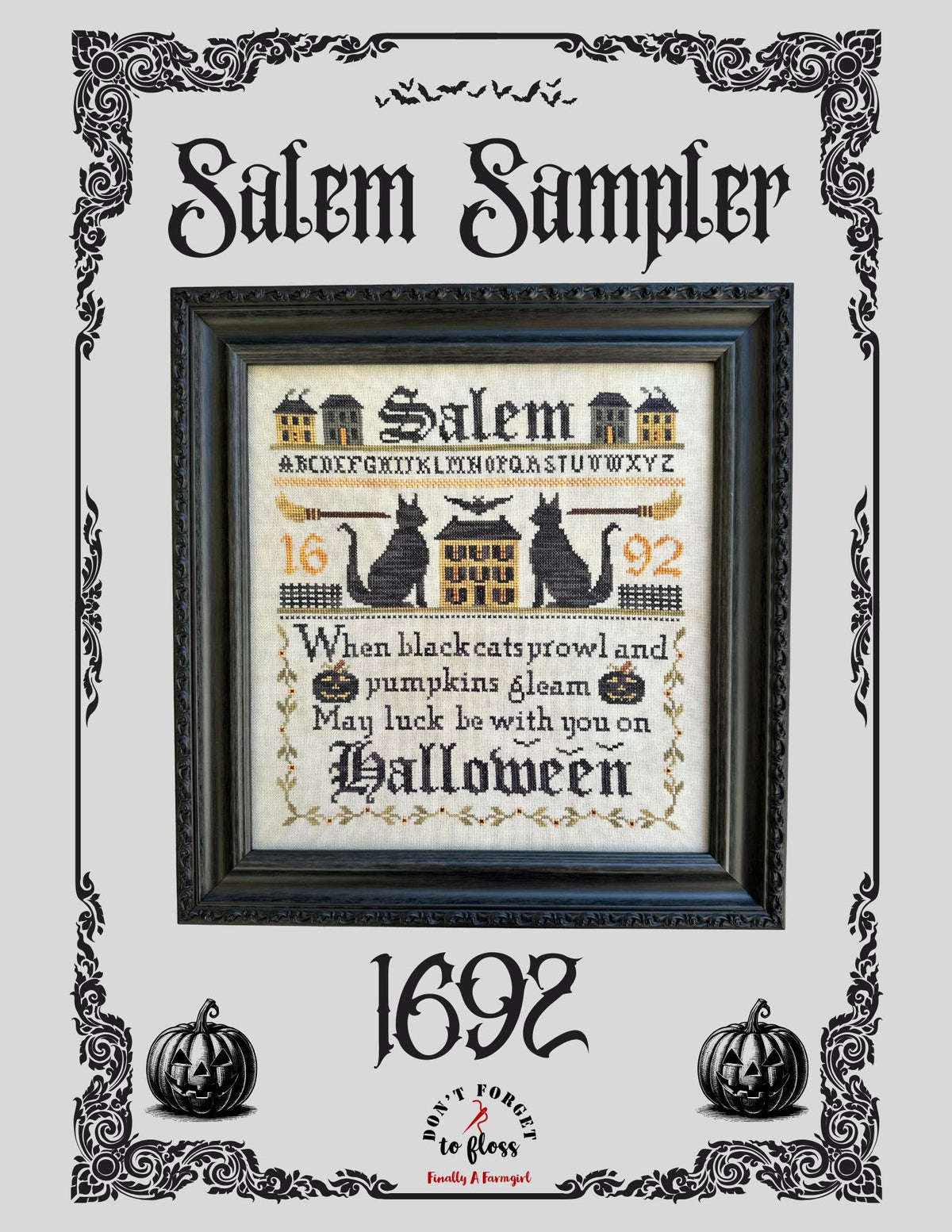 Salem Sampler Cross Stitch by Finally A Farmgirl - Paper Pattern