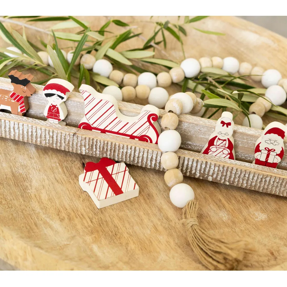 Santa | Woodland Story Book Collection | 2x2x.25 wood shapes set of six | 71336